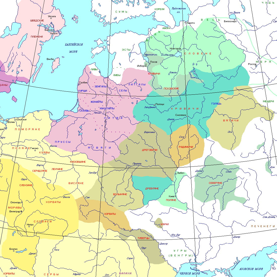 Карта расселения славянских племен | Я русский